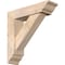Ekena Millwork Traditional Traditional Smooth Bracket w/ Offset Brace, Douglas Fir, 5 1/2"W x 20"D x 20"H BKT0604X20X20TRA01SDF - alternate 1